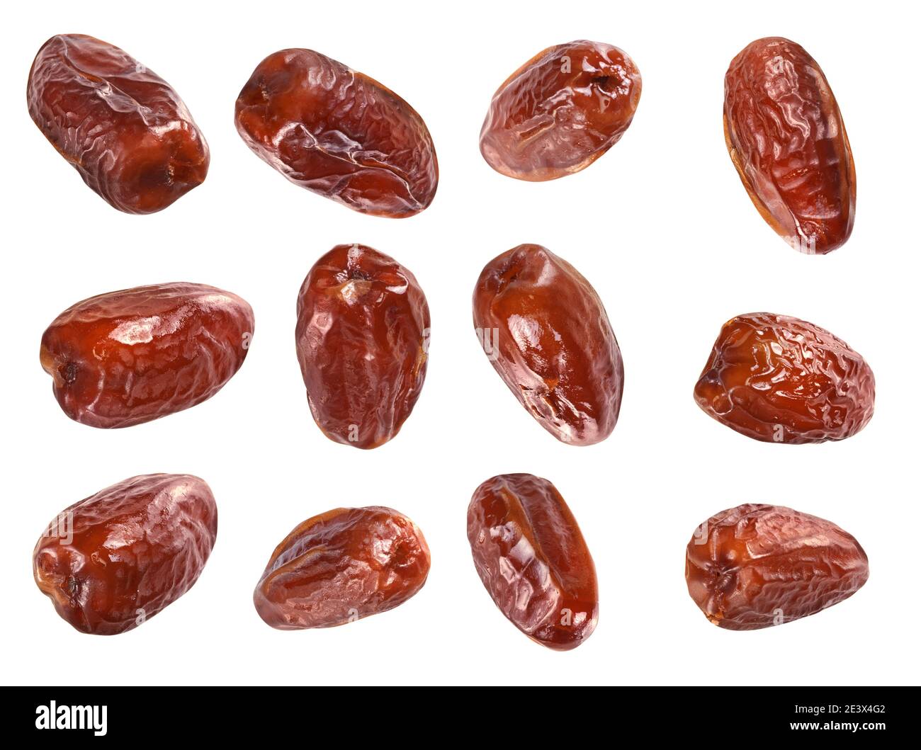 Dates fruit isolated on a white background with clipping path Stock Photo