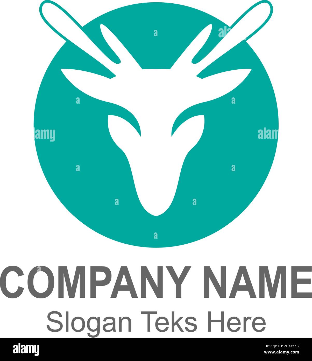 Deer logo icon illustration design vector template Stock Vector