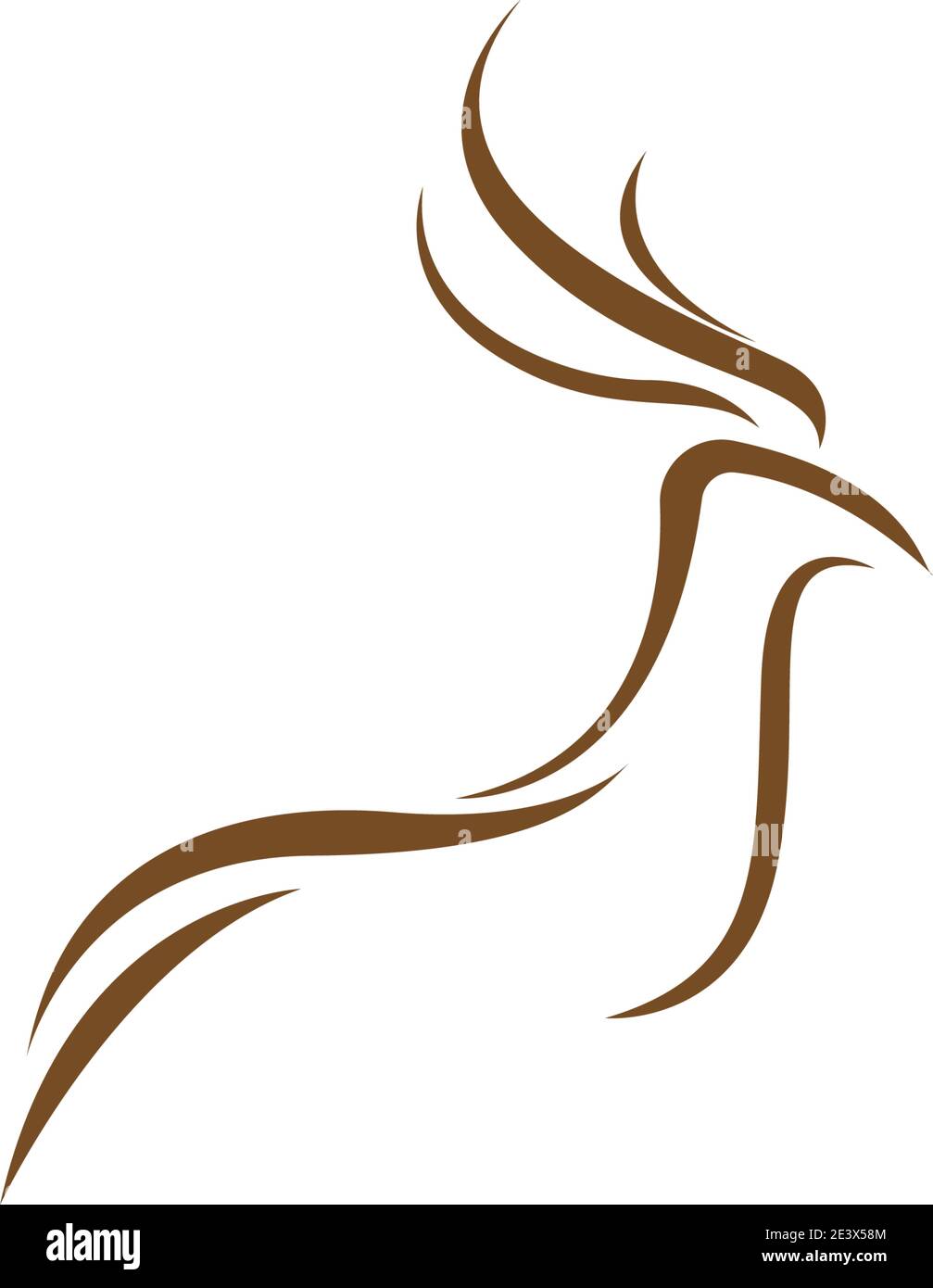 Deer logo icon illustration design vector template Stock Vector