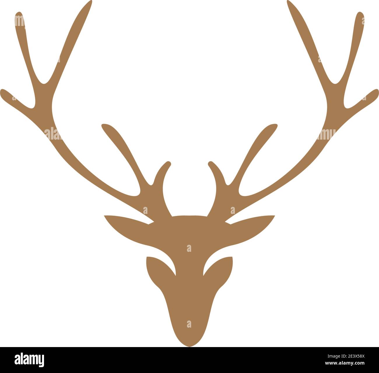 Deer logo icon illustration design vector template Stock Vector
