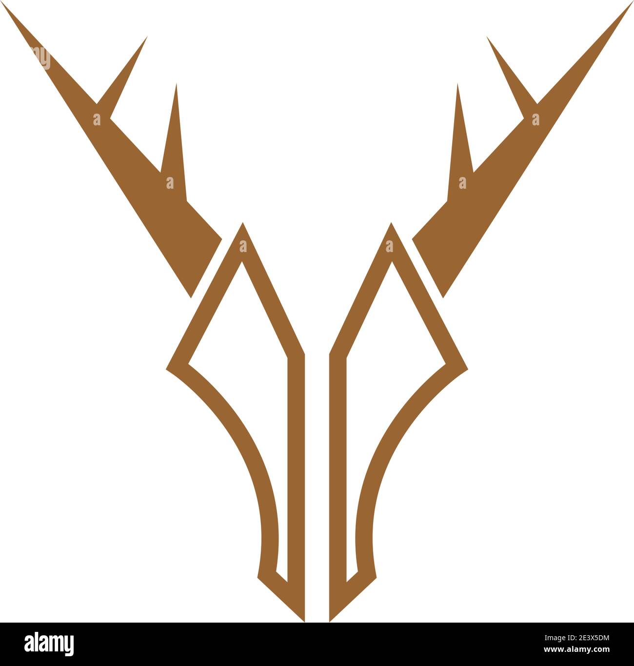 Deer logo icon illustration design vector template Stock Vector