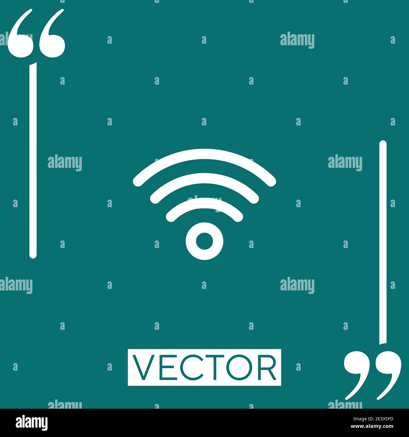 wifi signal vector icon Linear icon. Editable stroke line Stock Vector