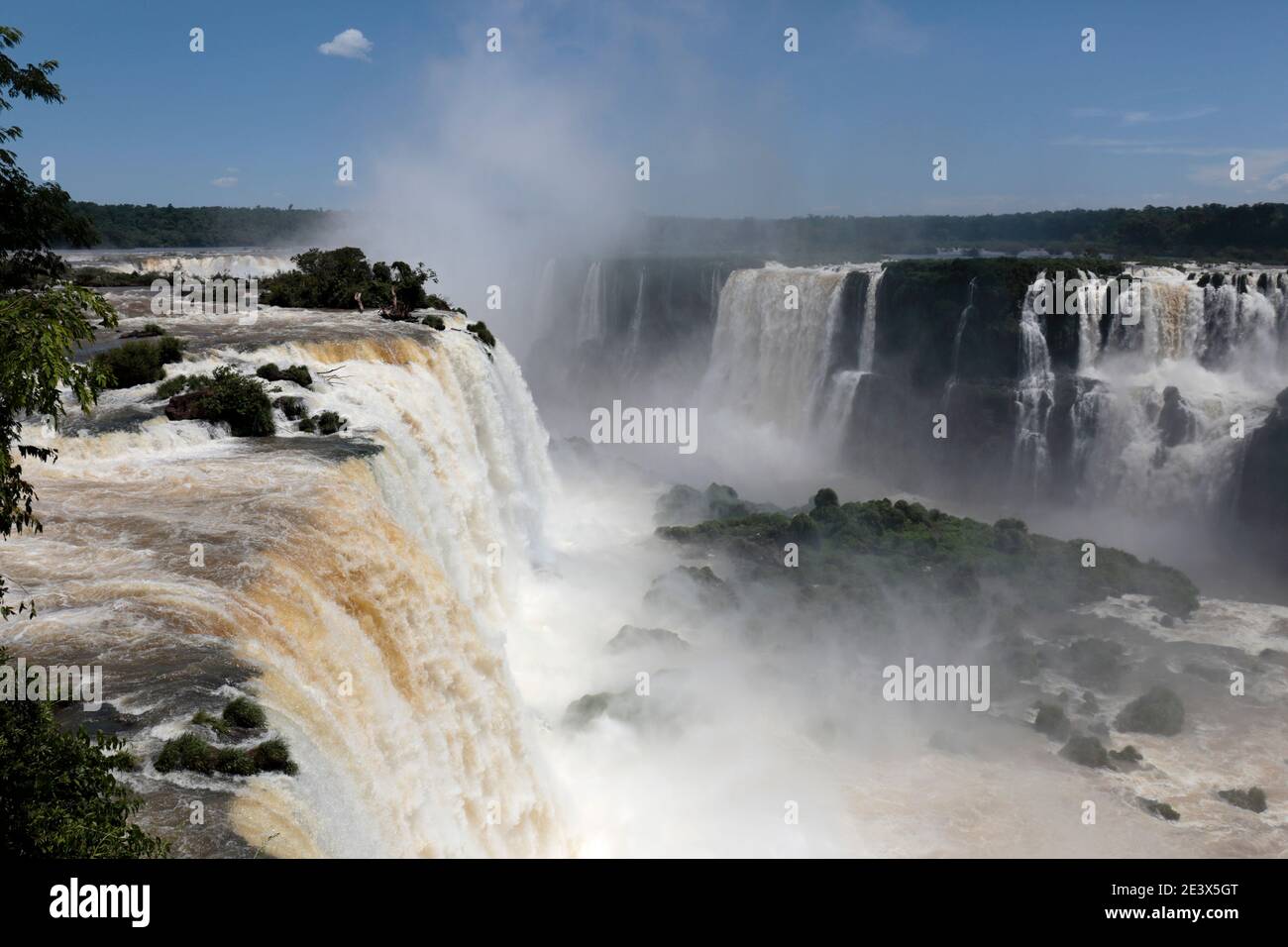 Iguacu Waterfalls Brazil Argentina border area - from Brazil side, 18th Jan 2016 Stock Photo