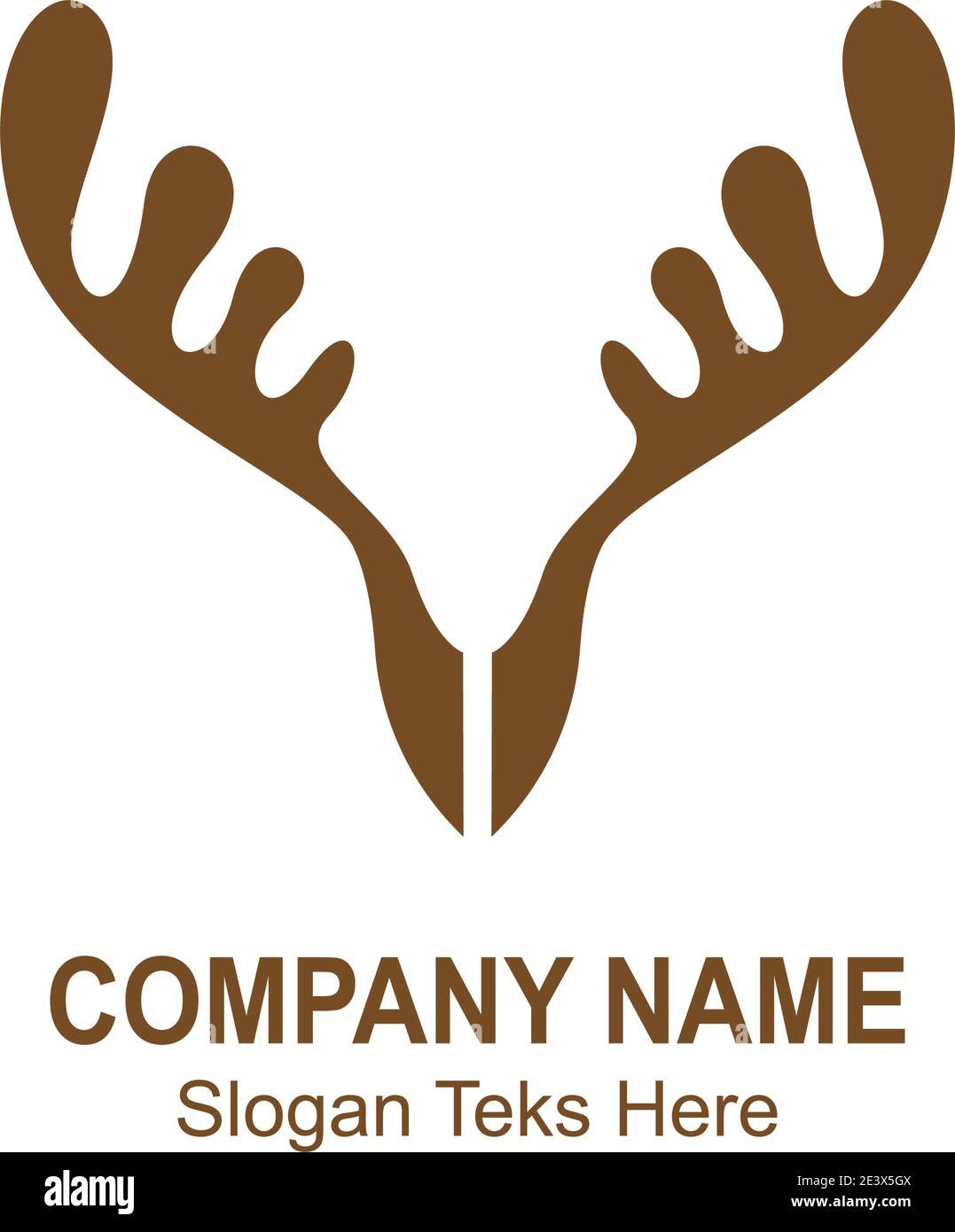 Deer antler logo icon illustration design vector template Stock Vector