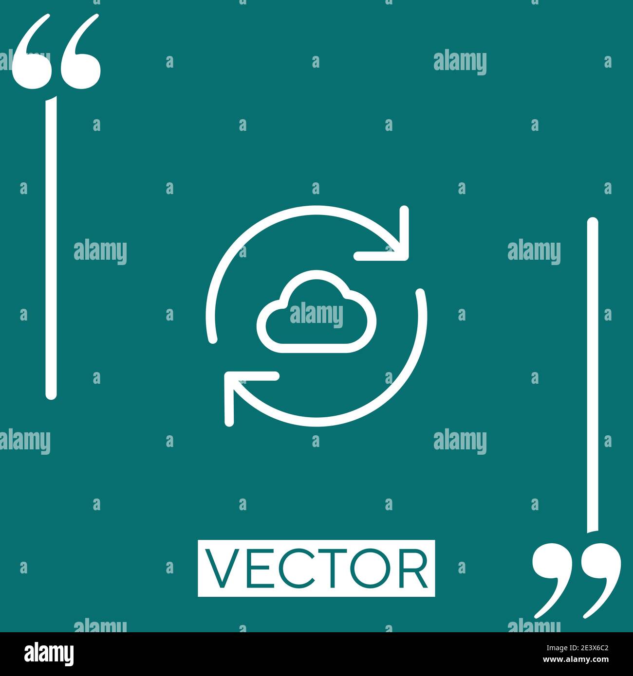 synchronize vector icon Linear icon. Editable stroke line Stock Vector
