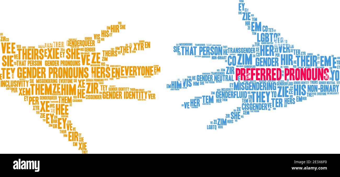 Preferred Pronouns on a white background Stock Vector Image & Art - Alamy