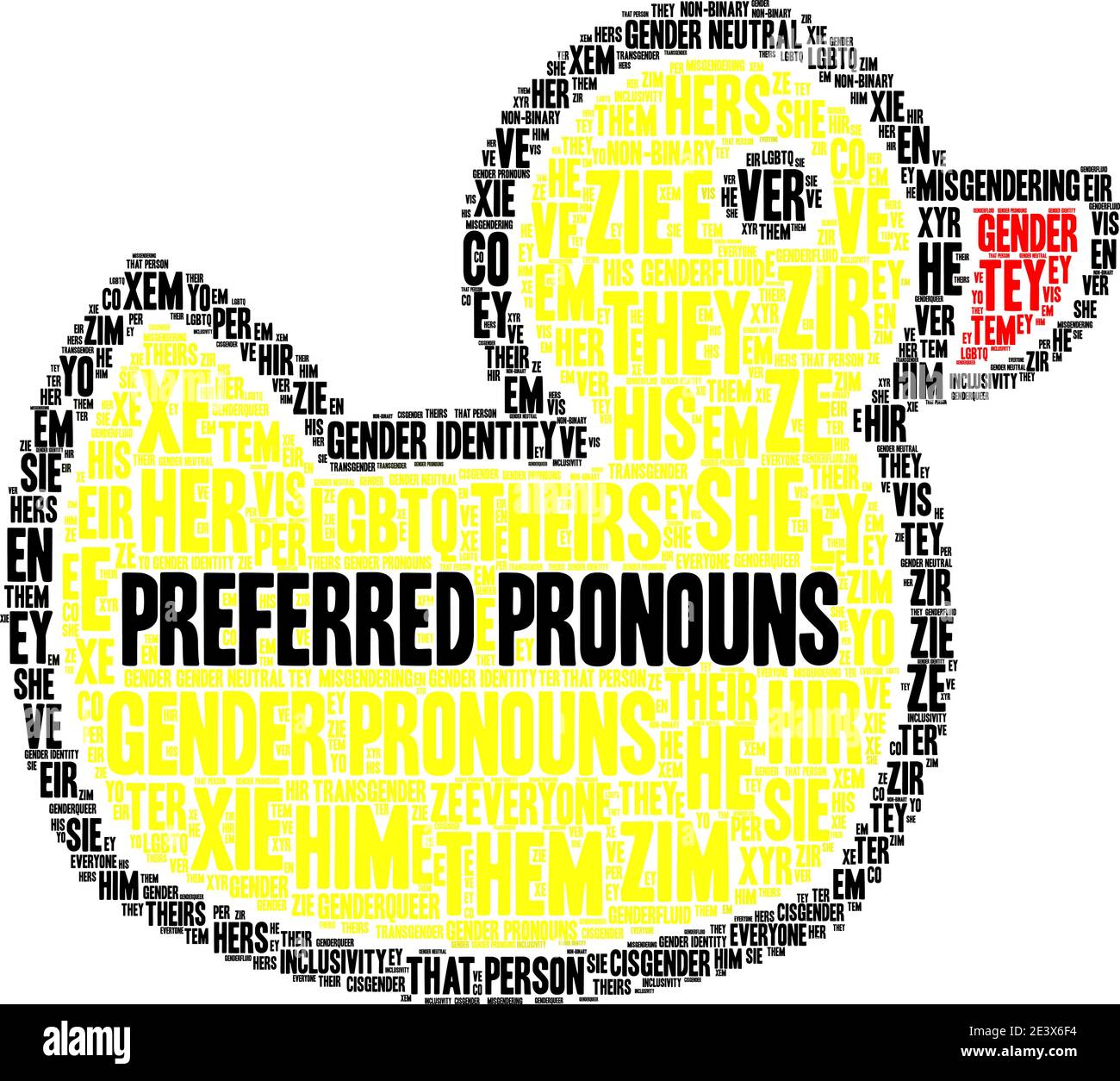 They them pronouns Stock Vector Images Alamy