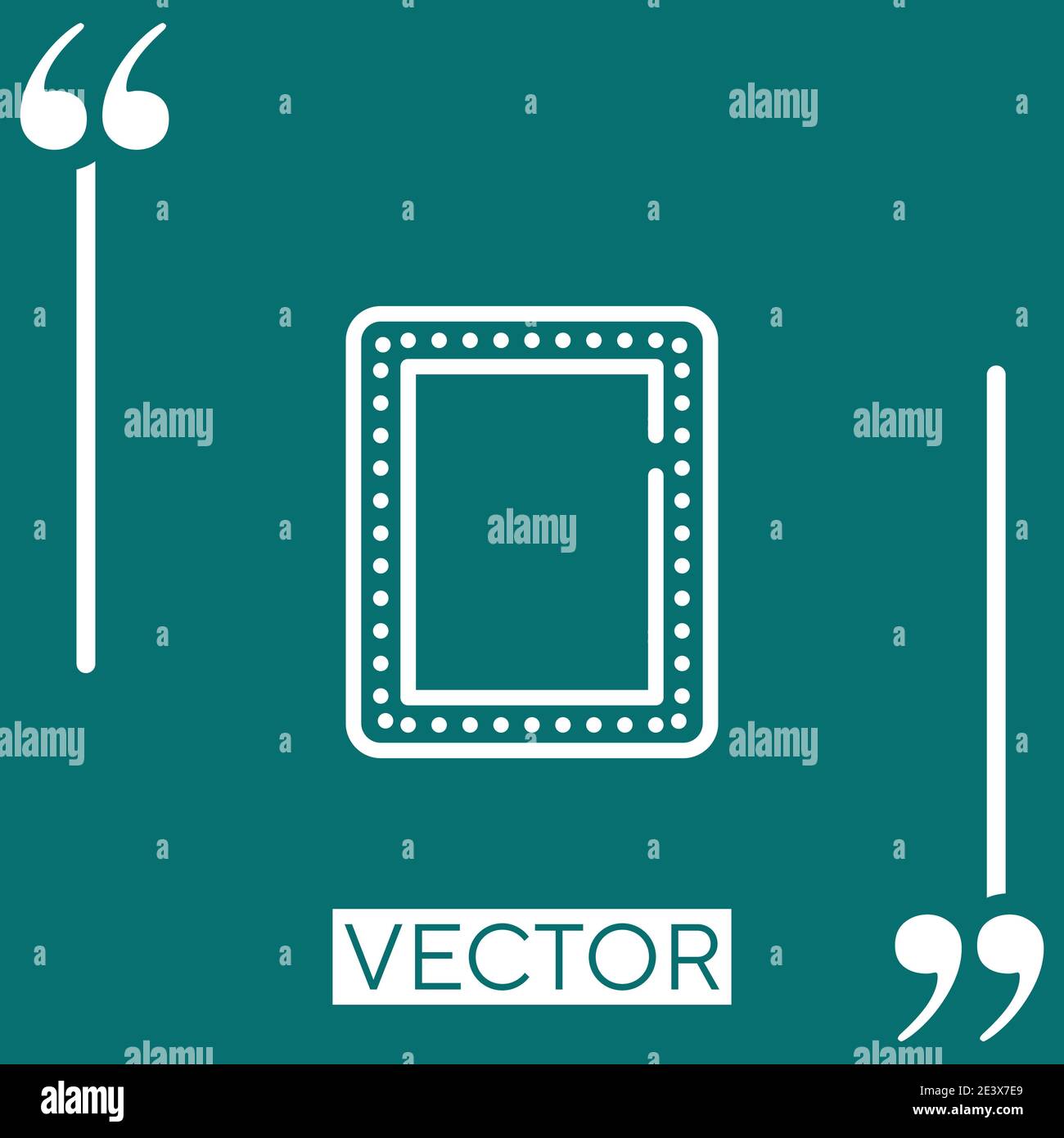 mirror vector icon Linear icon. Editable stroke line Stock Vector