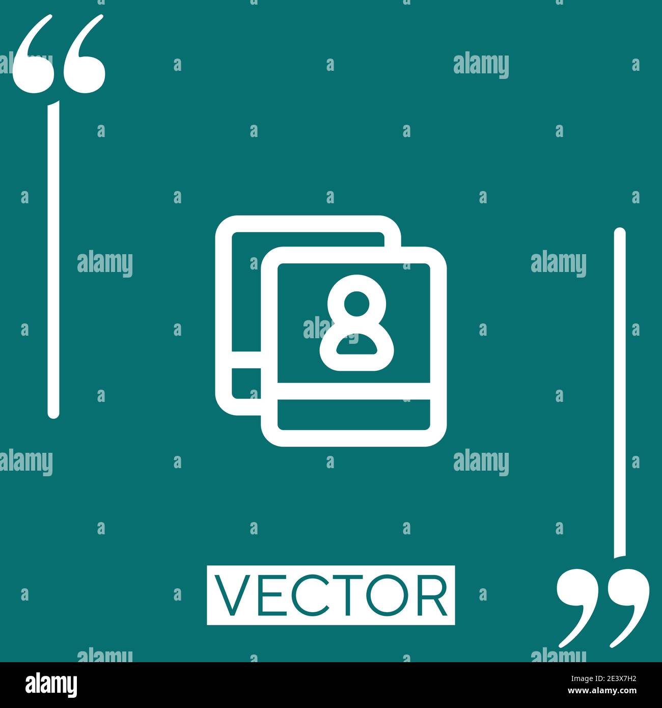 users button outline vector icon Linear icon. Editable stroke line Stock Vector