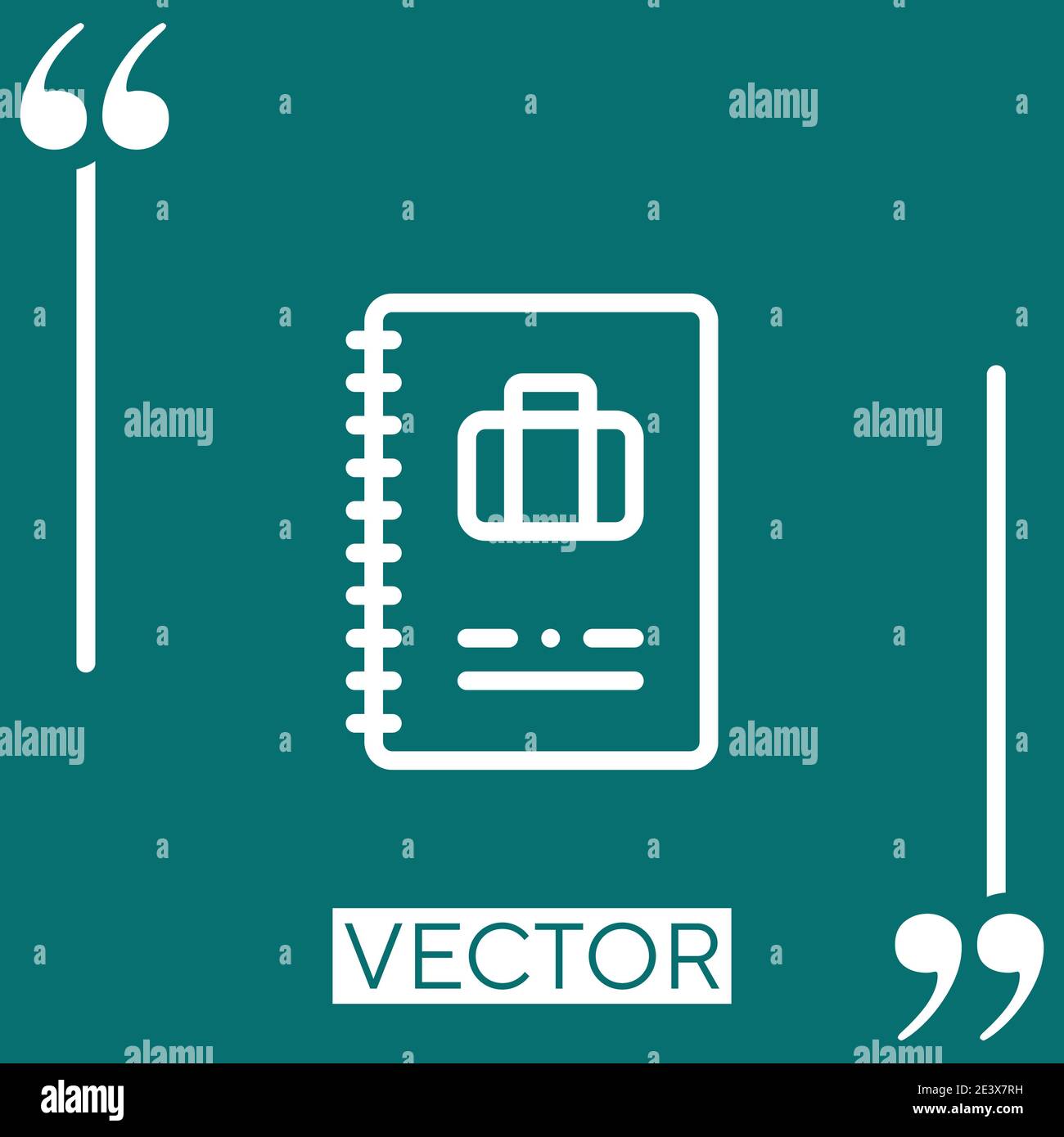 notes vector icon Linear icon. Editable stroked line Stock Vector