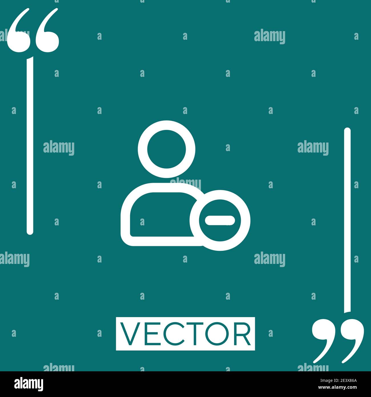 remove person outlined interface button Linear icon. Editable stroke line Stock Vector