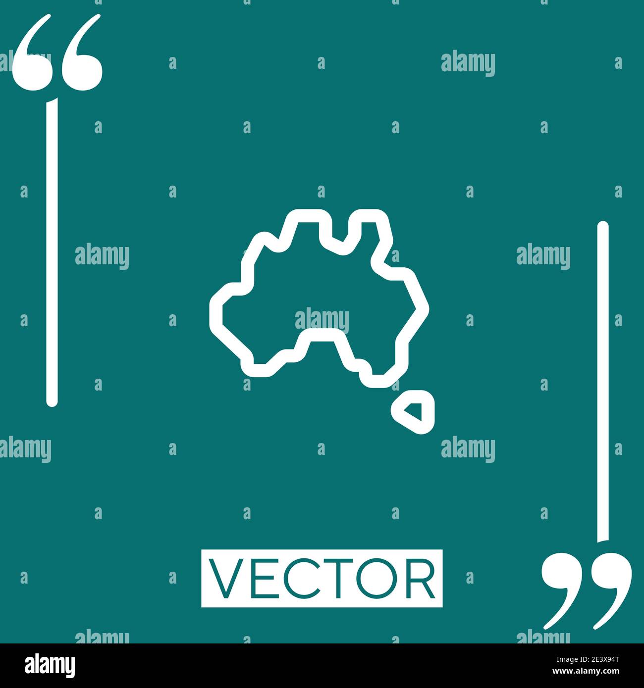 australia vector icon Linear icon. Editable stroked line Stock Vector