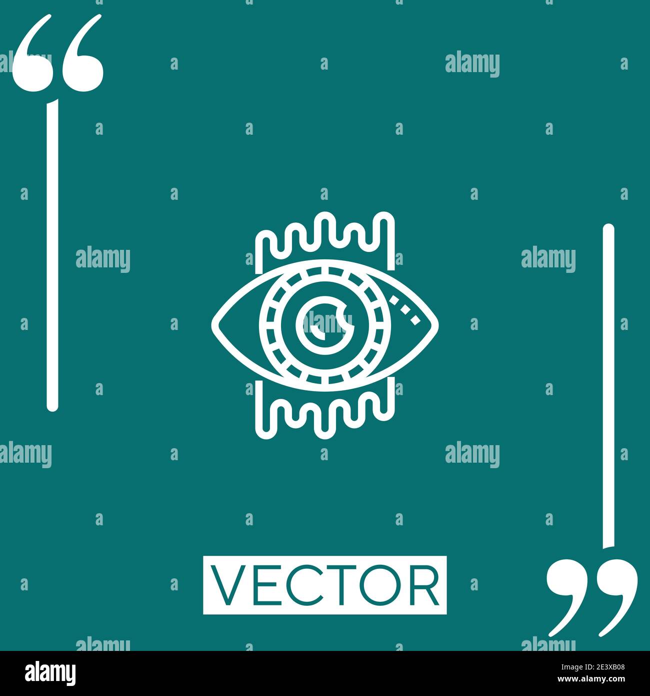bionic contact lens vector icon Linear icon. Editable stroke line Stock Vector