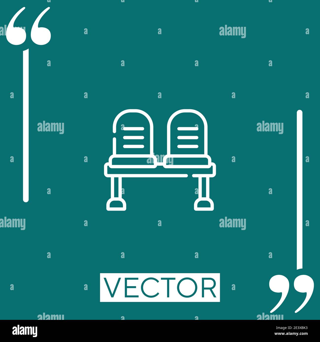 waiting room vector icon Linear icon. Editable stroked line Stock Vector