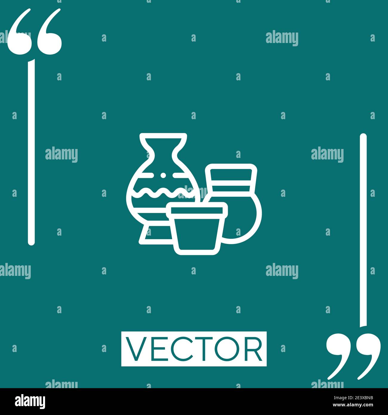 pottery vector icon Linear icon. Editable stroked line Stock Vector