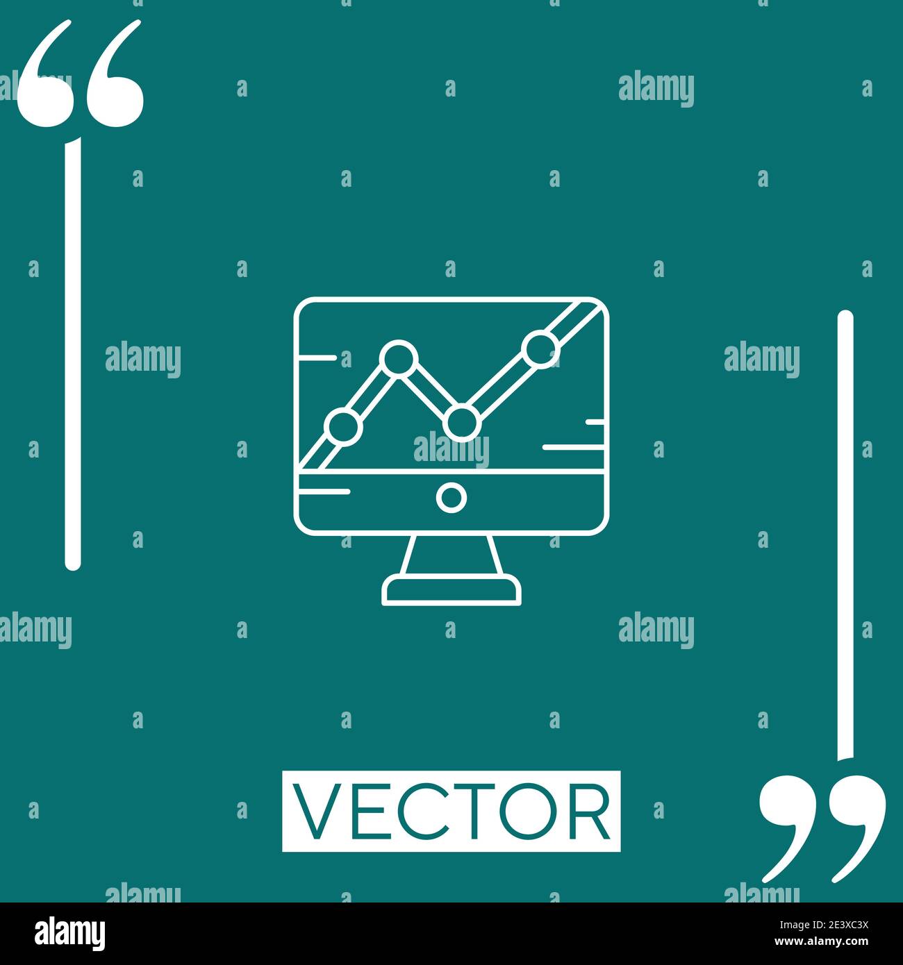 seo performance vector icon Linear icon. Editable stroke line Stock Vector