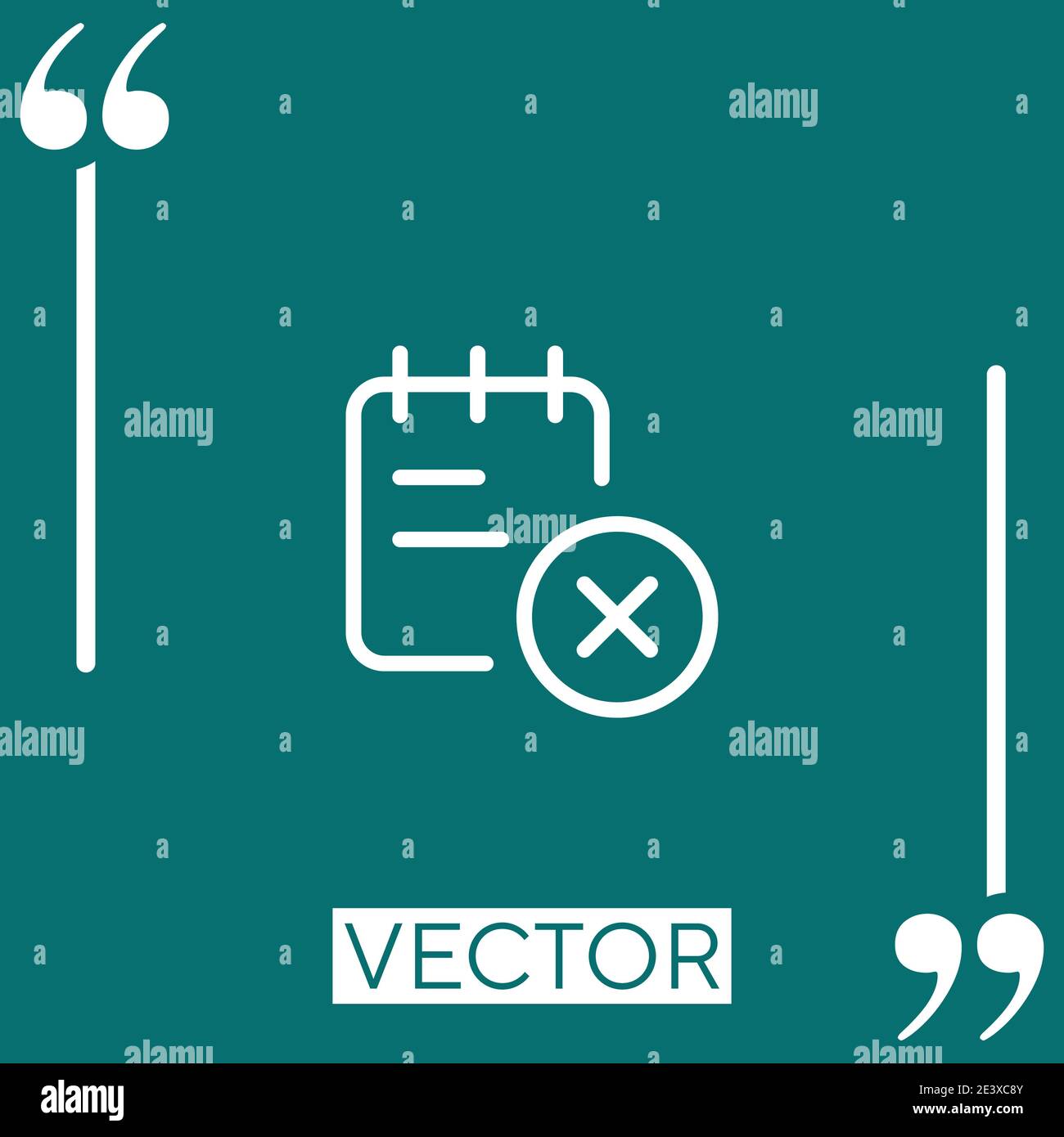 delete vector icon Linear icon. Editable stroke line Stock Vector