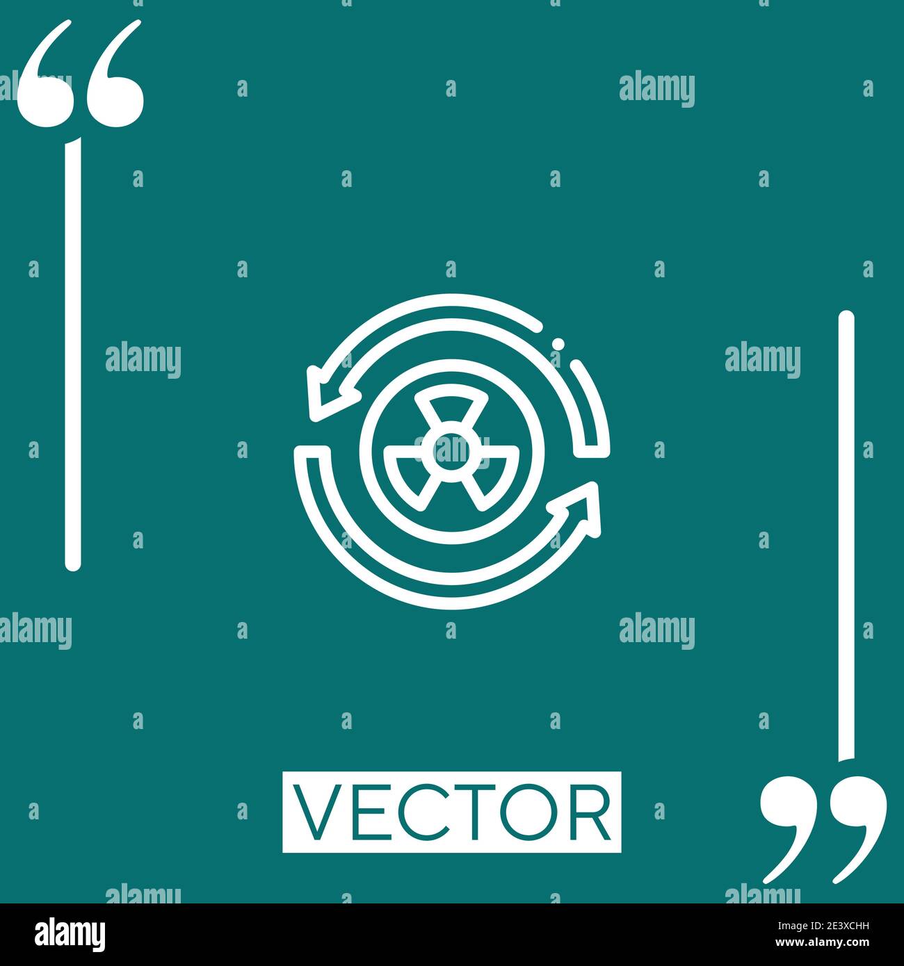 nuclear power vector icon Linear icon. Editable stroked line Stock Vector