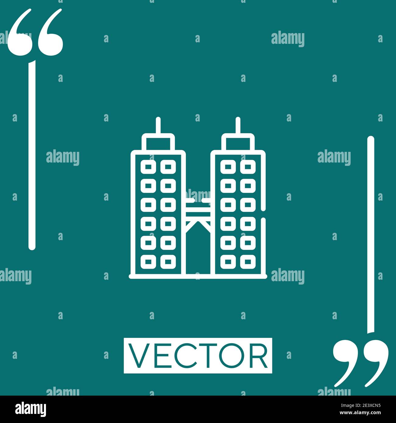 skyscraper vector icon Linear icon. Editable stroke line Stock Vector ...