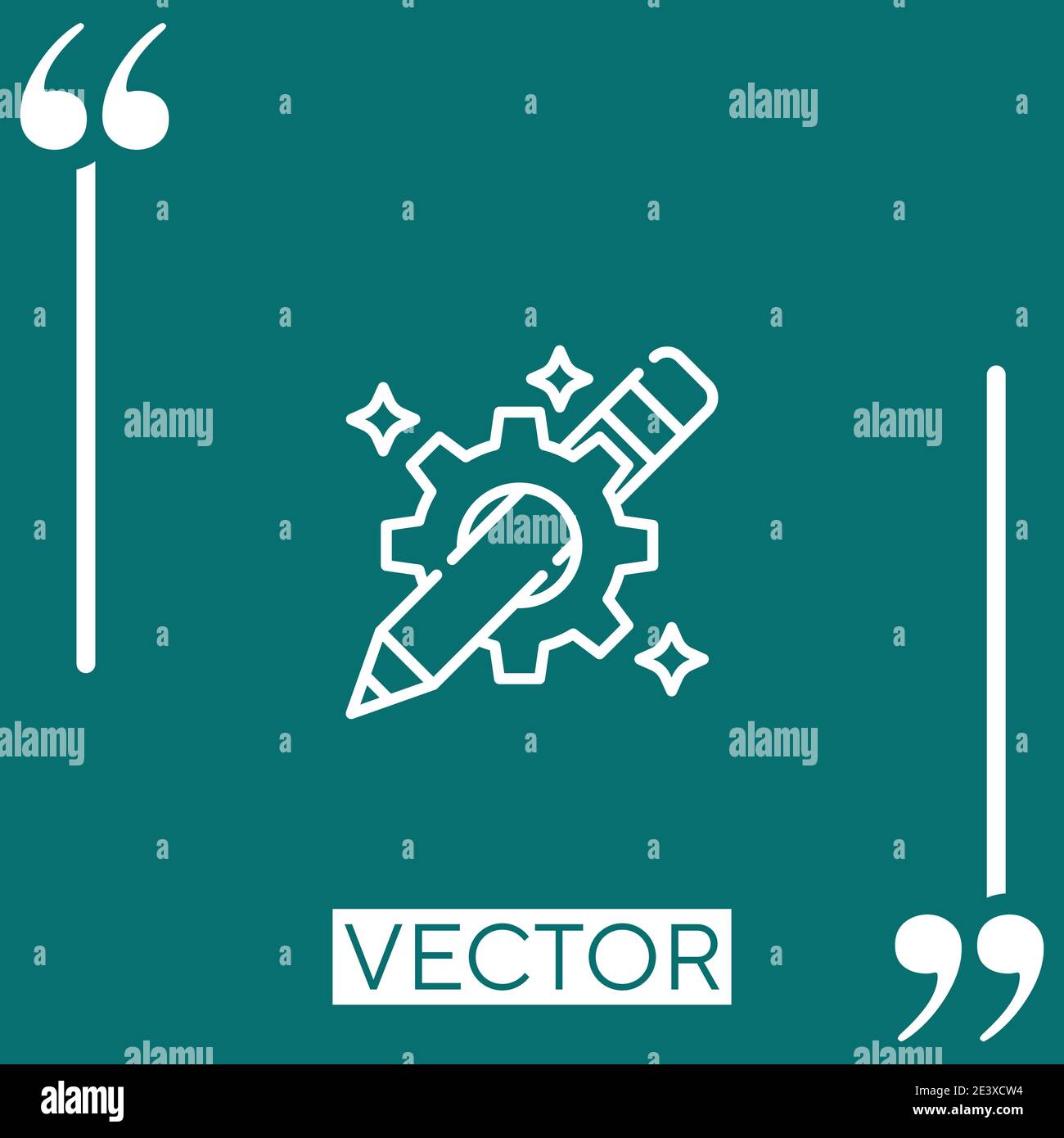 settings vector icon Linear icon. Editable stroked line Stock Vector
