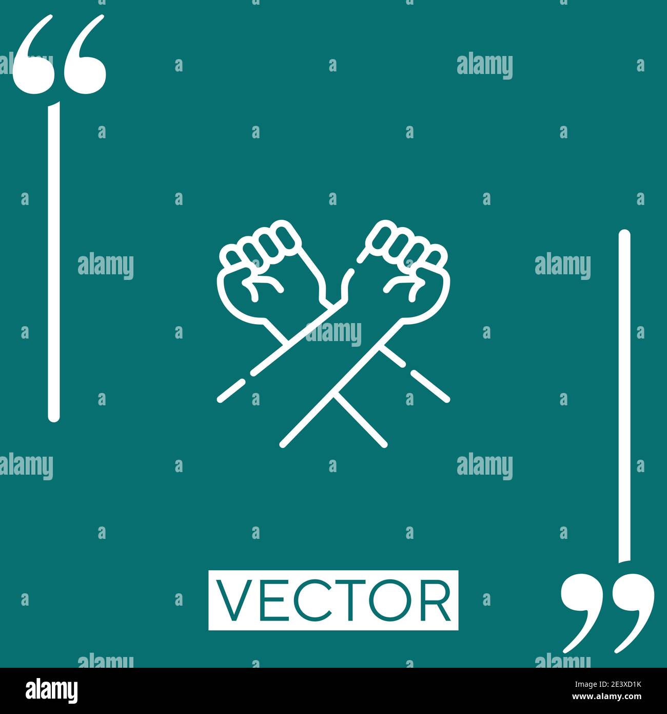 resist vector icon Linear icon. Editable stroked line Stock Vector