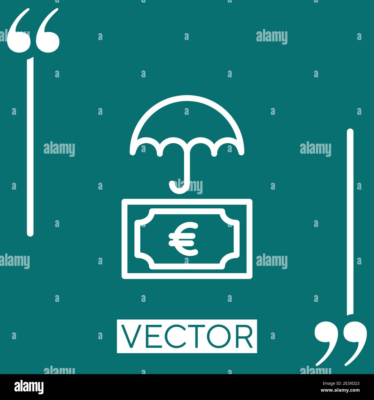 umbrella vector icon Linear icon. Editable stroke line Stock Vector