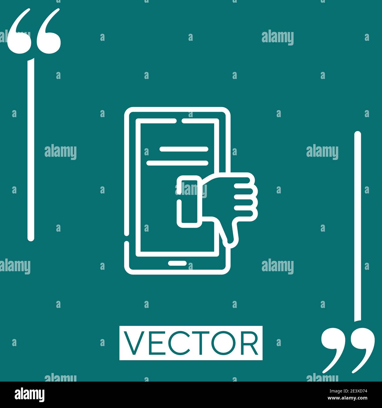 dislike vector icon Linear icon. Editable stroked line Stock Vector