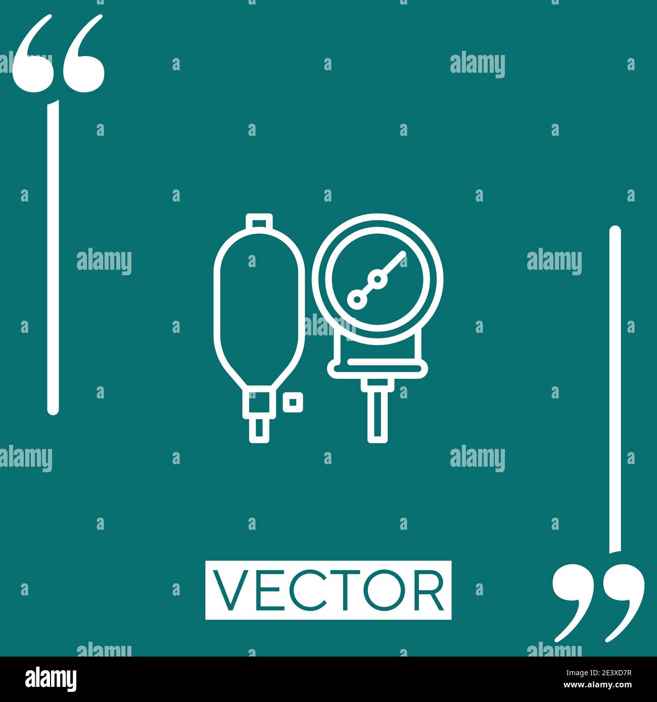 sphygmomanometer vector icon Linear icon. Editable stroked line Stock Vector