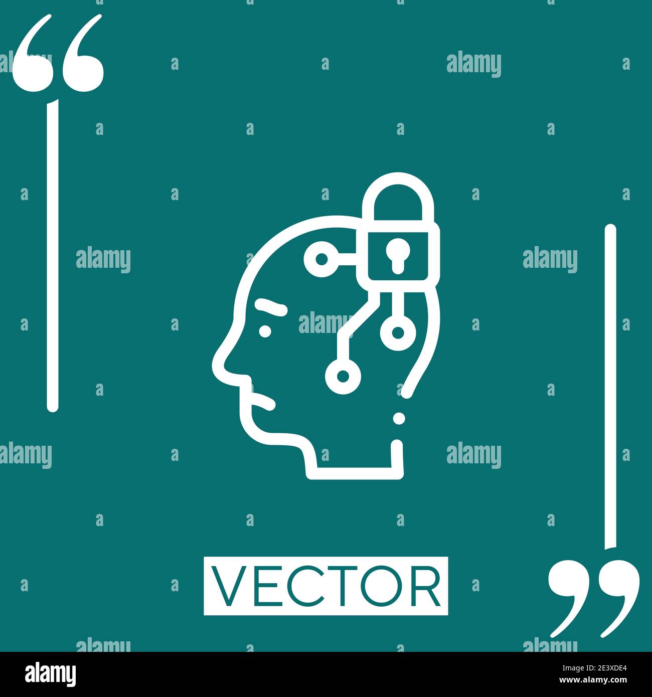 locked vector icon Linear icon. Editable stroked line Stock Vector