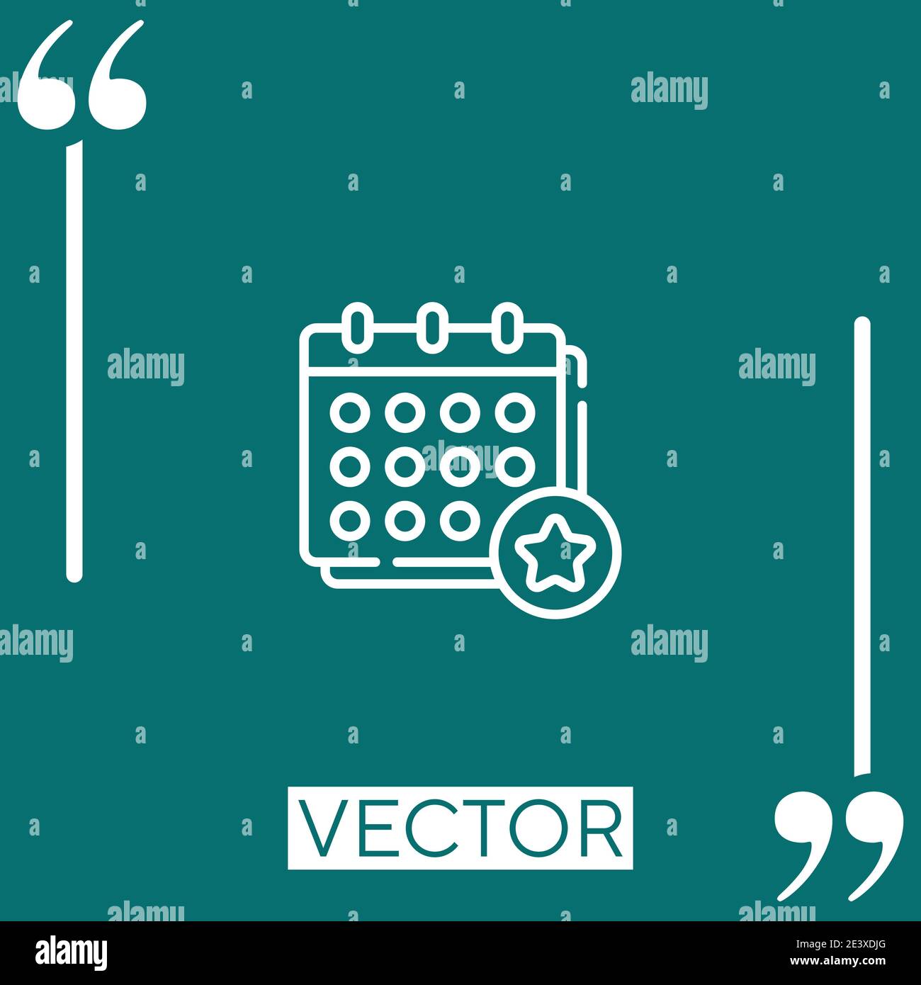 planner vector icon Linear icon. Editable stroke line Stock Vector