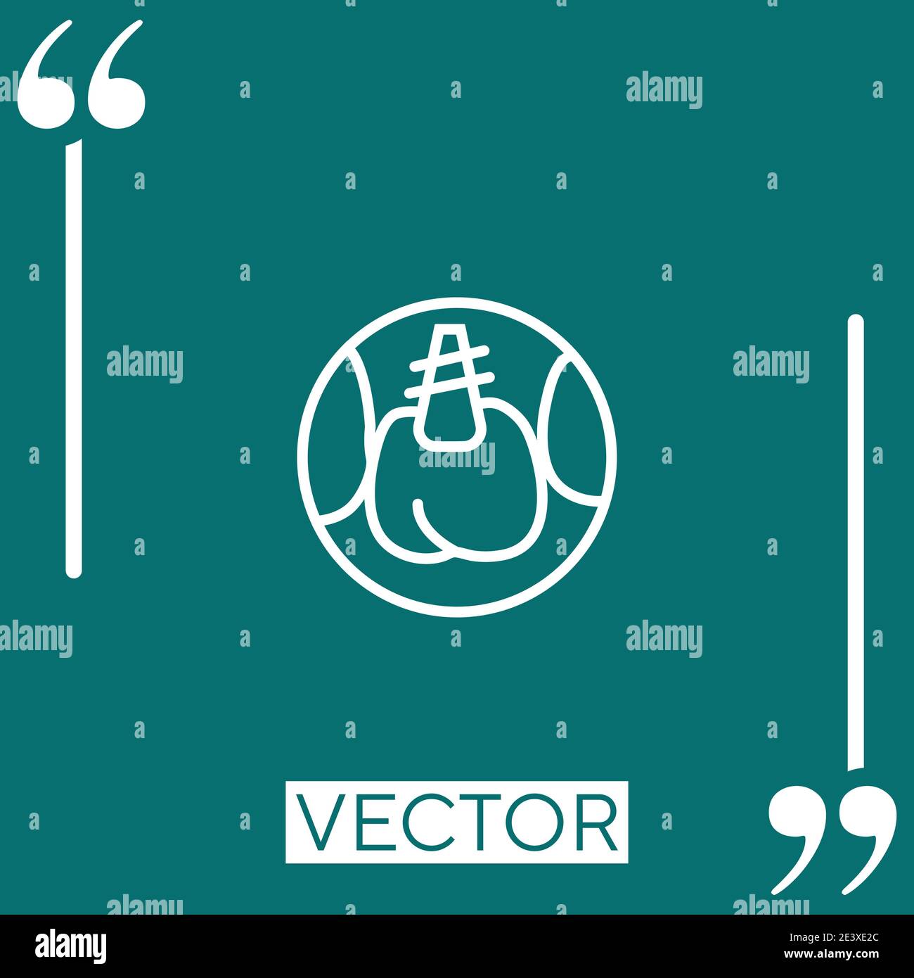 implants vector icon Linear icon. Editable stroke line Stock Vector