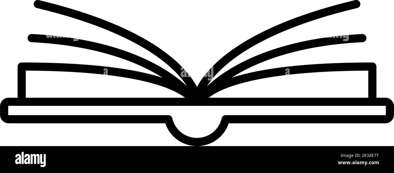 open book line style icon design, Education literature and read theme ...