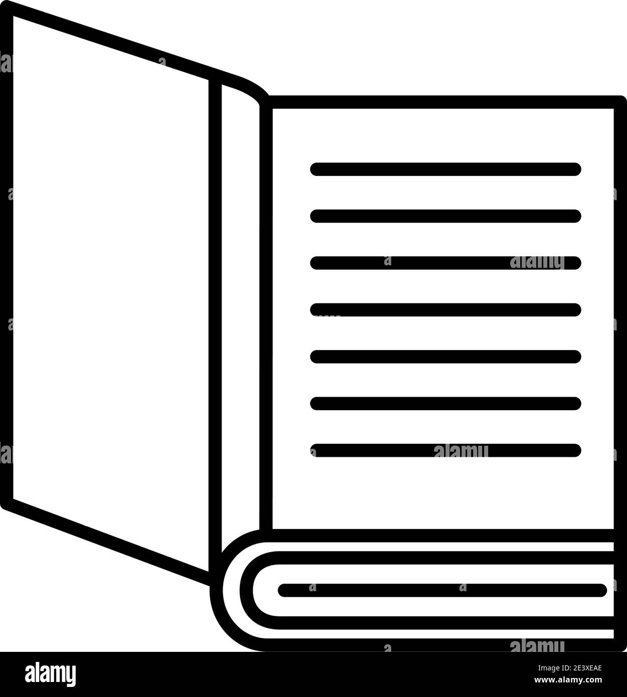 open book with lines line style icon design, Education literature and ...