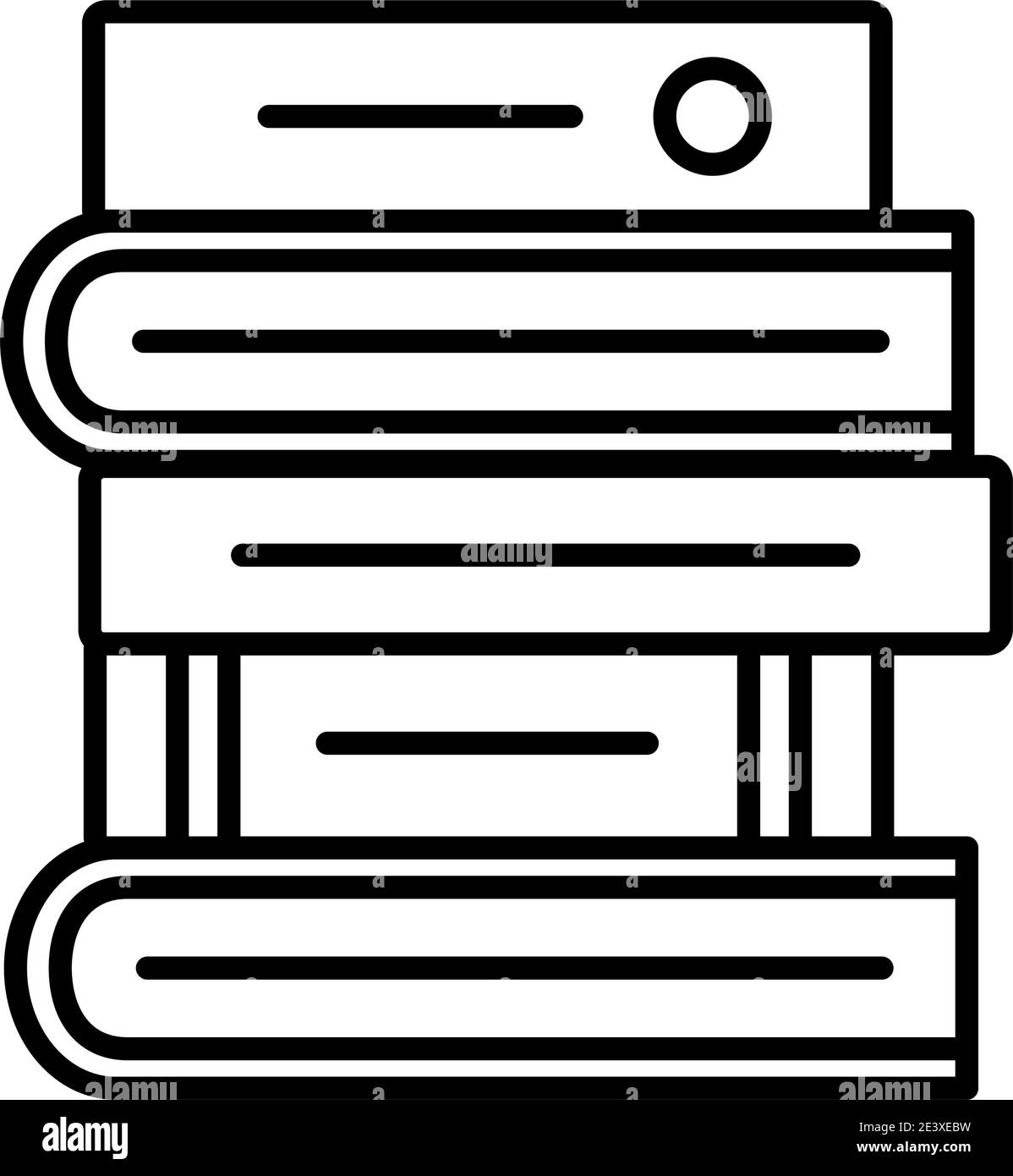 five closed books line style icon design, Education literature and read ...