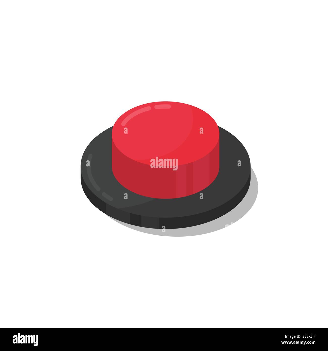 Red button isolated on white background. vector illustration Stock ...