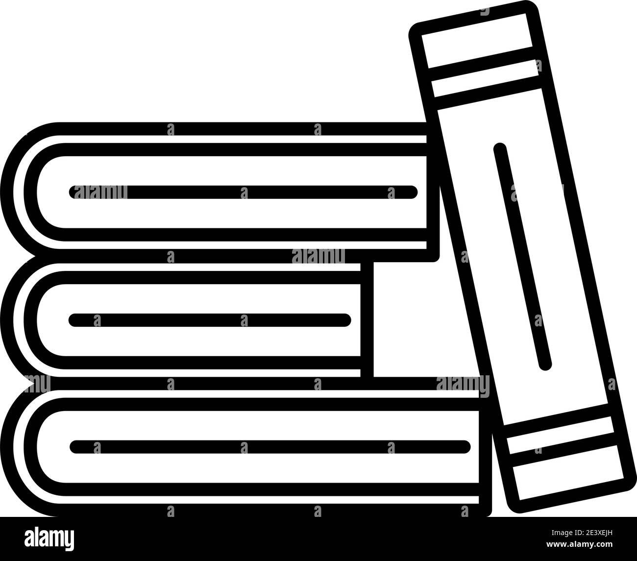 four closed books line style icon design, Education literature and read ...