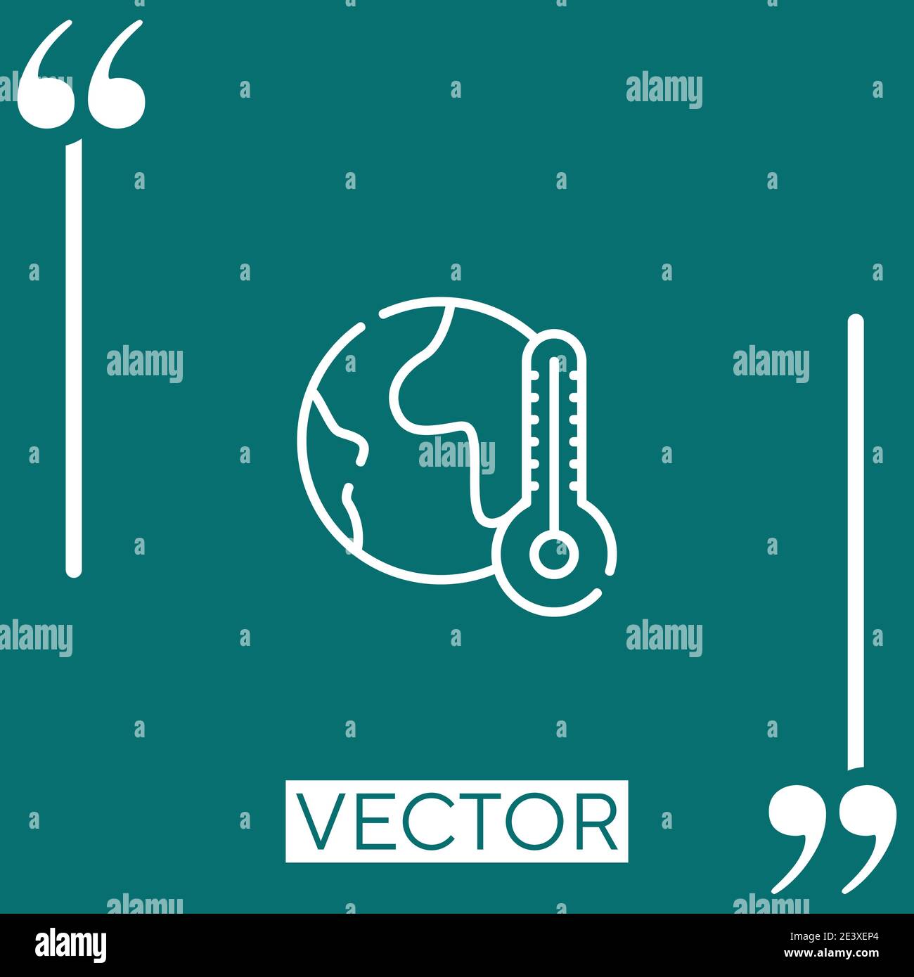 global warming vector icon Linear icon. Editable stroked line Stock ...