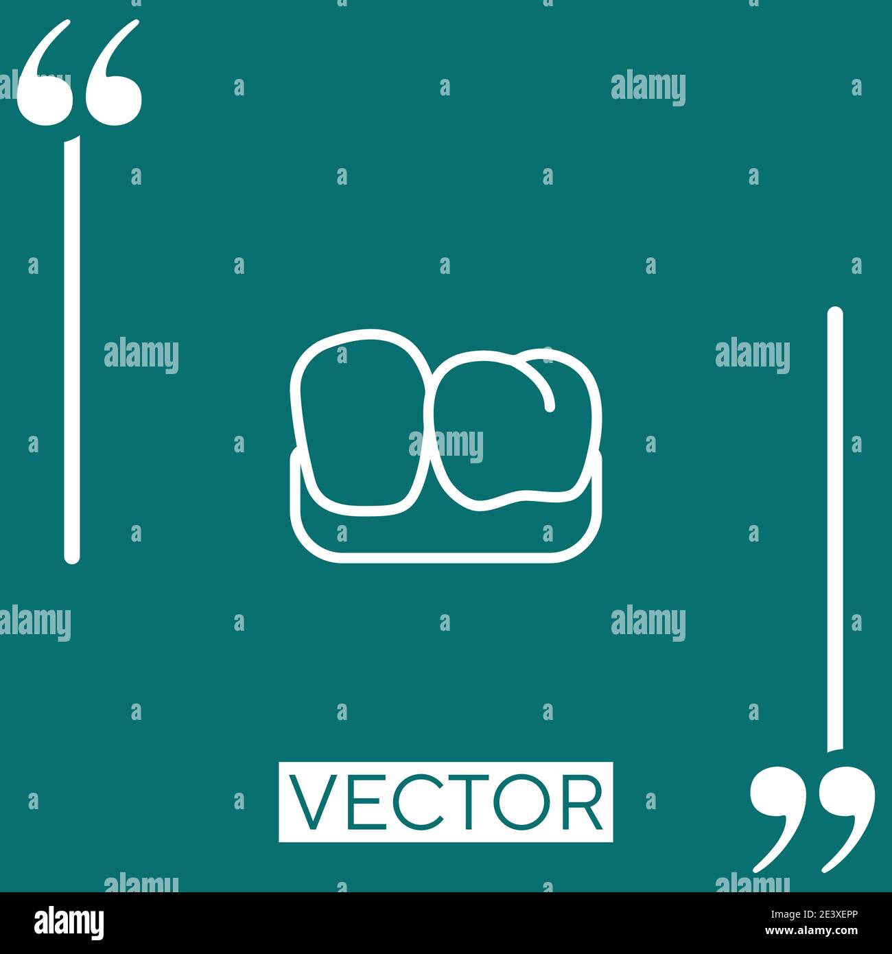 teeth vector icon Linear icon. Editable stroke line Stock Vector