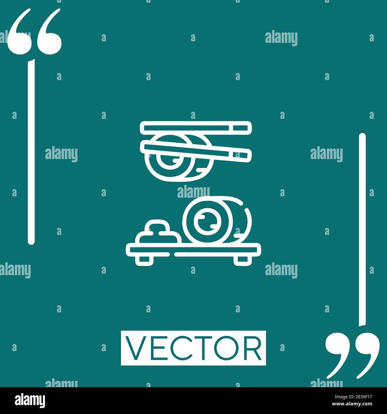 sushi vector icon Linear icon. Editable stroked line Stock Vector