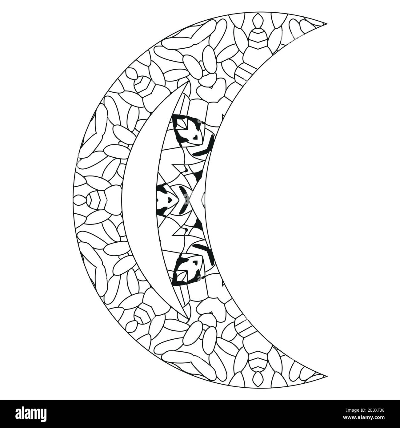 Moon sign, astrology concept art. Tattoo design. Horoscope signs, magic