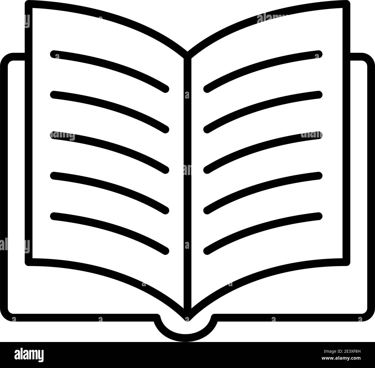 open book line style icon design, Education literature and read theme ...