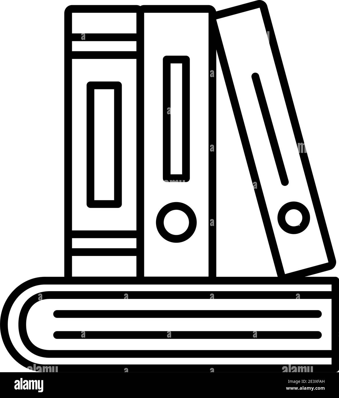 four closed books line style symbol design, Education literature and ...
