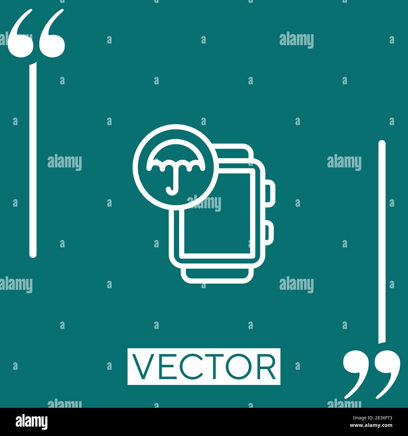 smartwatch vector icon Linear icon. Editable stroke line Stock Vector