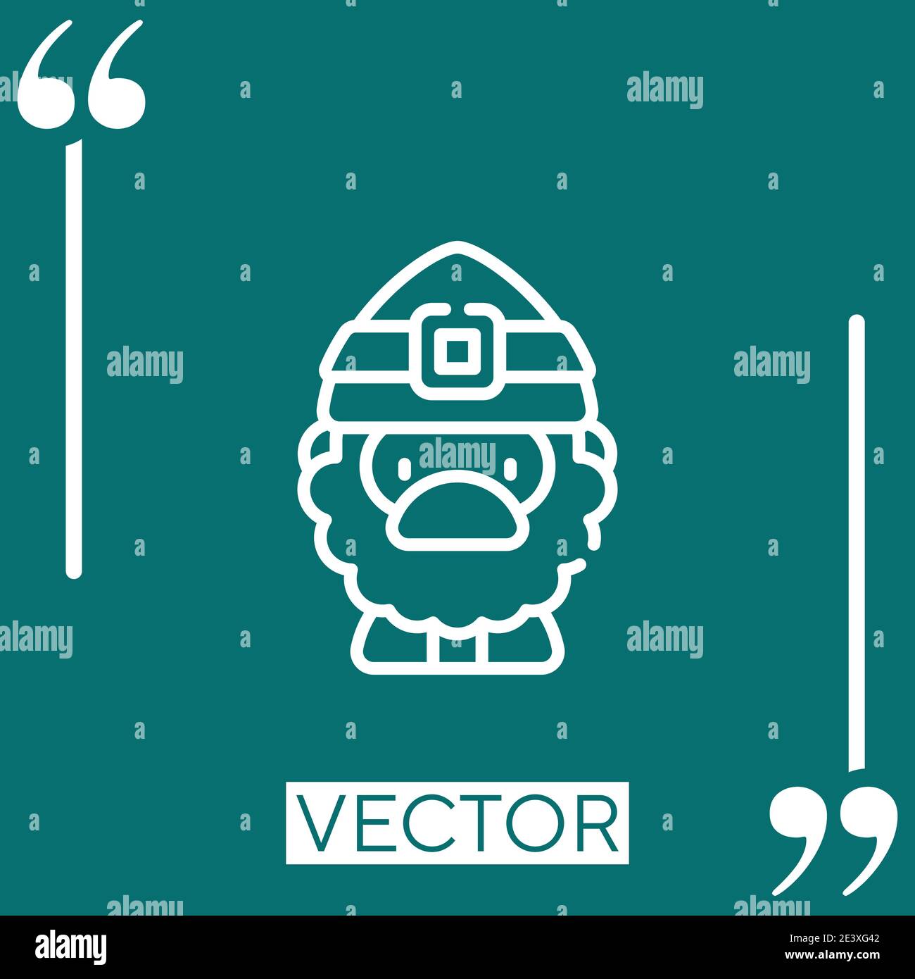 gnome vector icon Linear icon. Editable stroked line Stock Vector