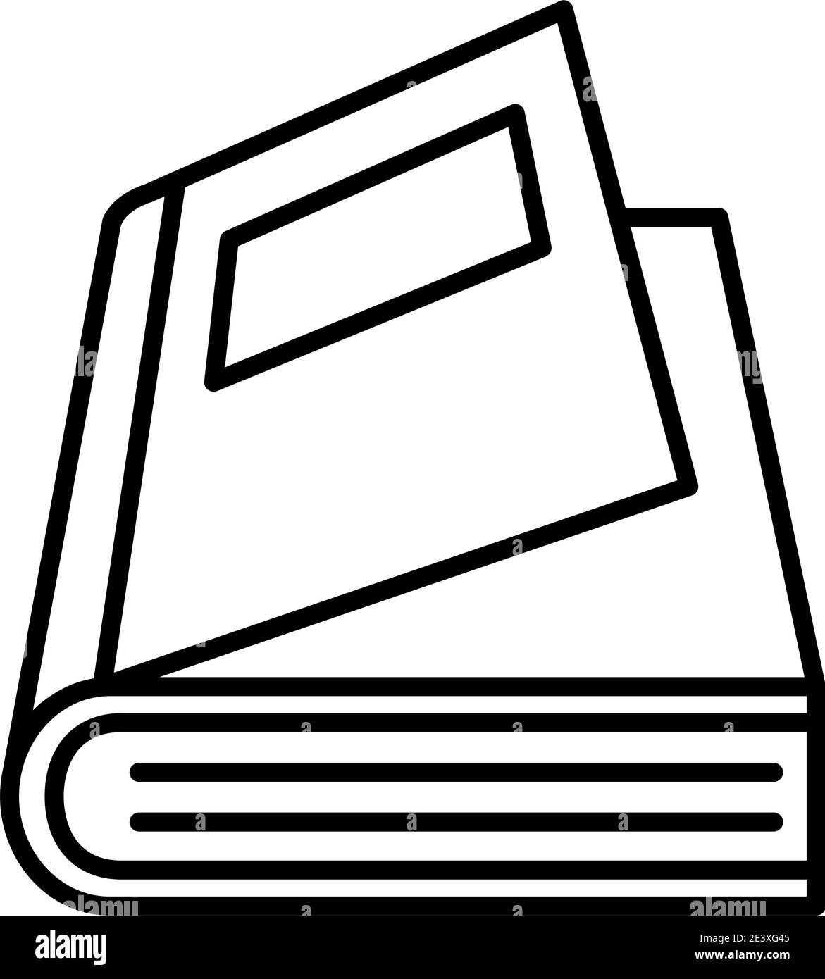 open book with label line style icon design, Education literature and ...