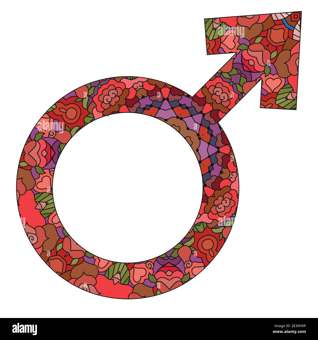 MARS sign, astrology concept art. Tattoo design. Astrology concept for