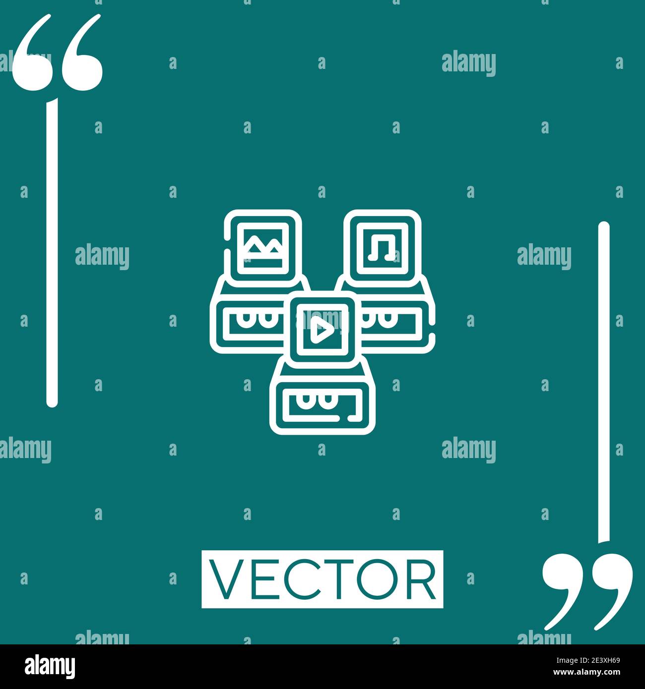 variety vector icon Linear icon. Editable stroked line Stock Vector