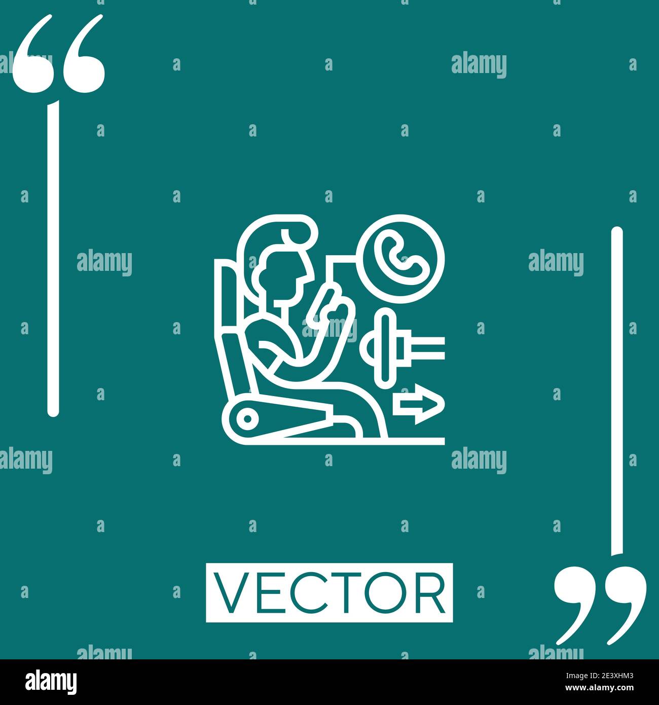 driverless car vector icon Linear icon. Editable stroke line Stock Vector