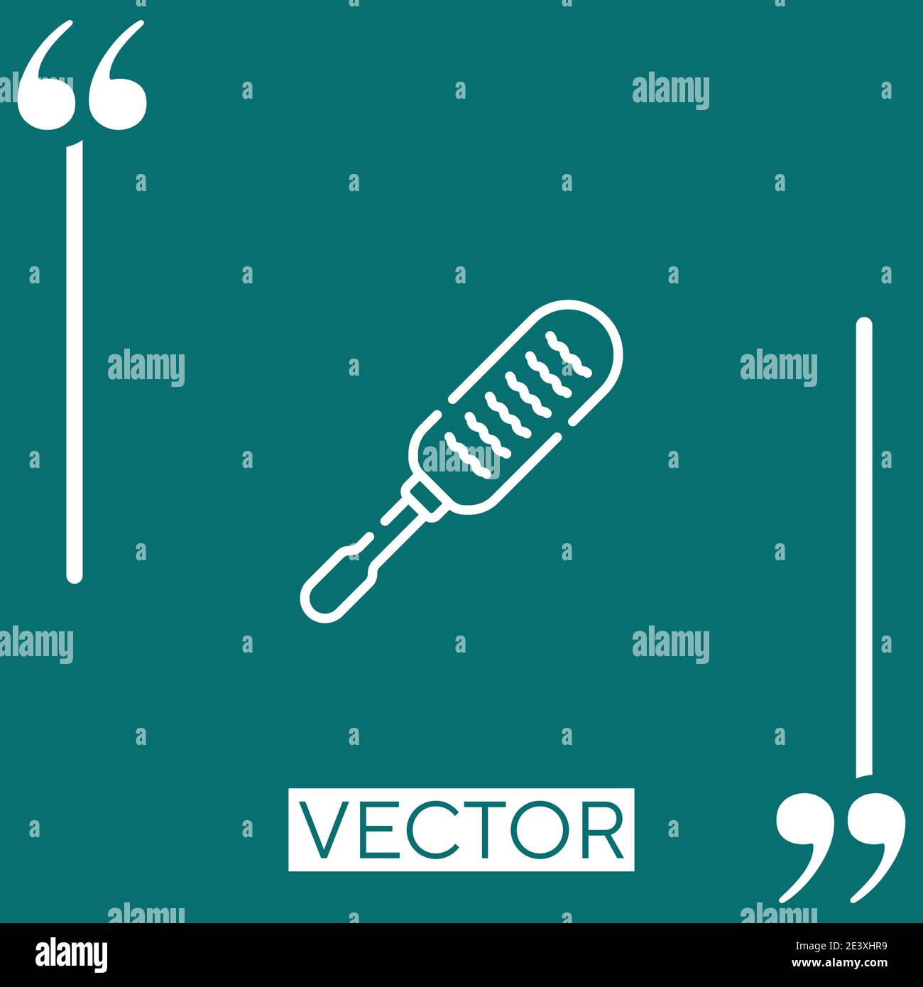 duster vector icon Linear icon. Editable stroke line Stock Vector
