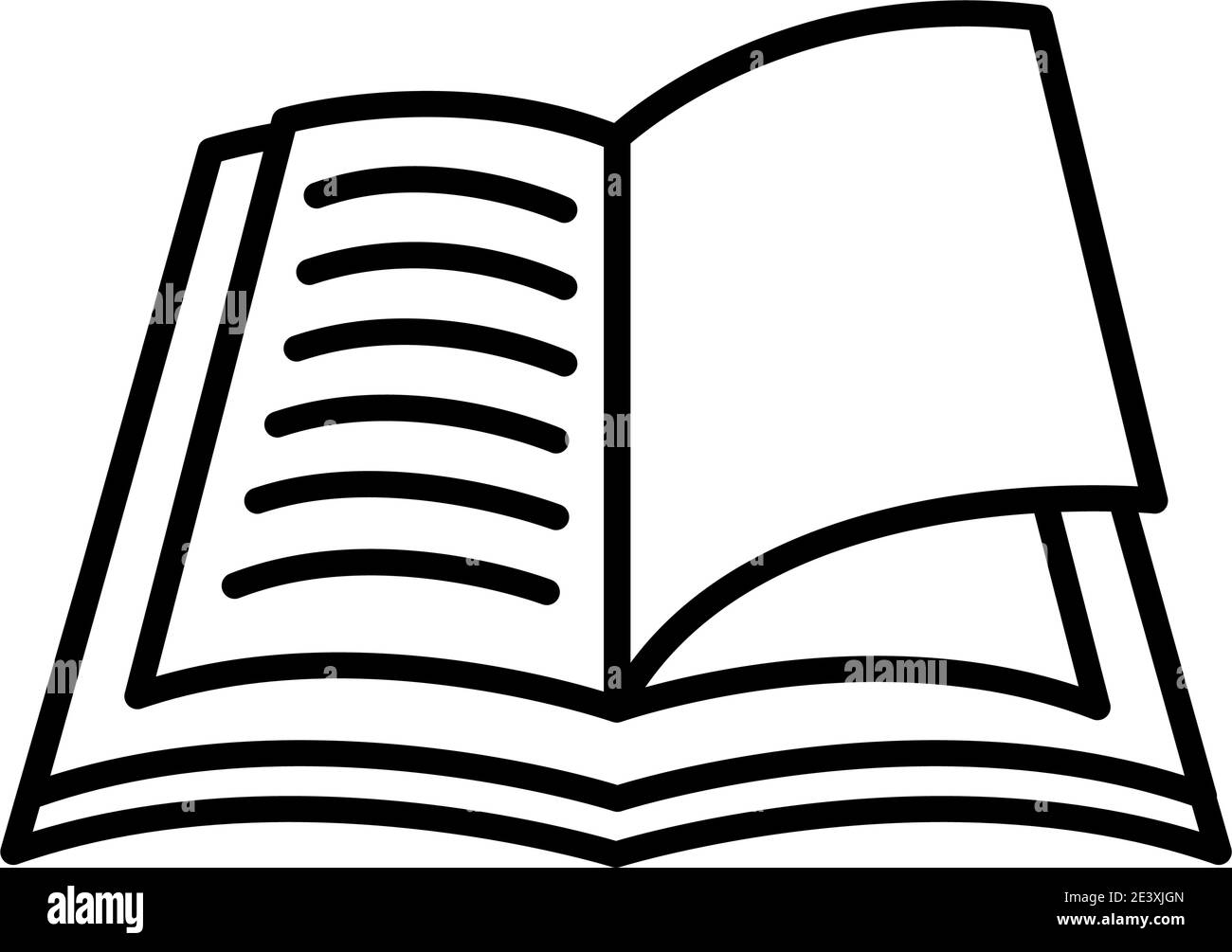 open book line style icon isolated design, Education literature and ...